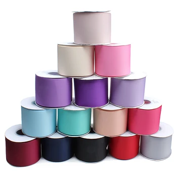 

(25 yards/lot) Ribbon manufacture 100% polyester 3" liston 75mm solid color grosgrain ribbon