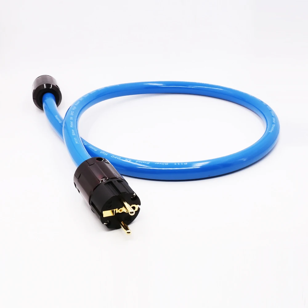 

P111Schuko Power Cable Mains Power HIFI EU Mains Power lead Silver Plated 5N High Performance Power Cord With silver shielding