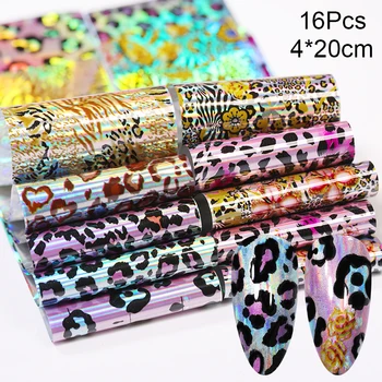 

10Pcs Animal Skin Grain Nail Foils Serpentine Nail Art Transfer Sticker Decals Sexy Sliders Summer DIY Nail Art Decorations