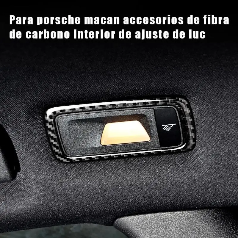 

Carbon Fiber Front+Rear Reading Light Frames Cover Trim for Porsche Macan