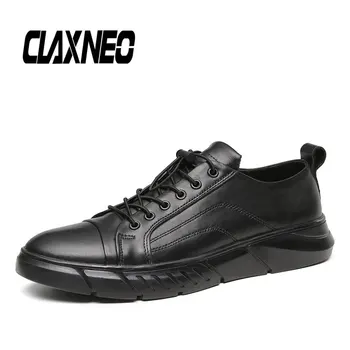 

CLAXNEO Man Shoes Casual Leather Shoe Spring Autumn Male Sneakers Genuine Leather Fashion Walking Footwear Men's Shoe Big Size