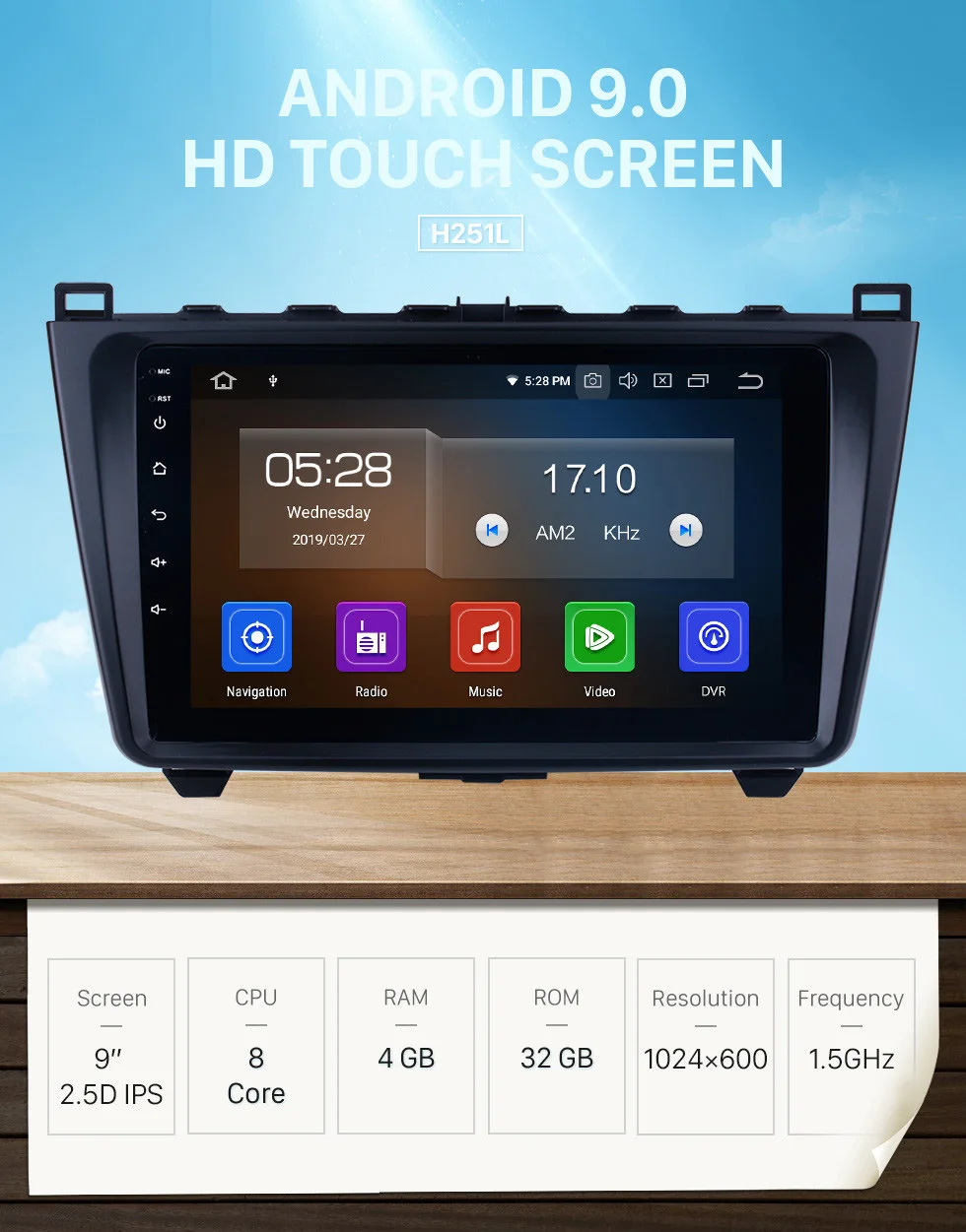 Perfect Seicane Android 9.0 8-CORE 9 inch Car Radio GPS Auto Stereo Unit for 2008-2014 2015 Mazda 6 Ruiyi With Bluetooth Mirror link 0