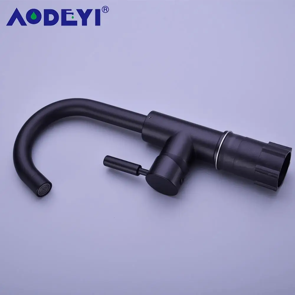 Bathroom Faucet Brass Black Basin Cold And Hot Water Mixer Sink Tap With Pop Up Drain