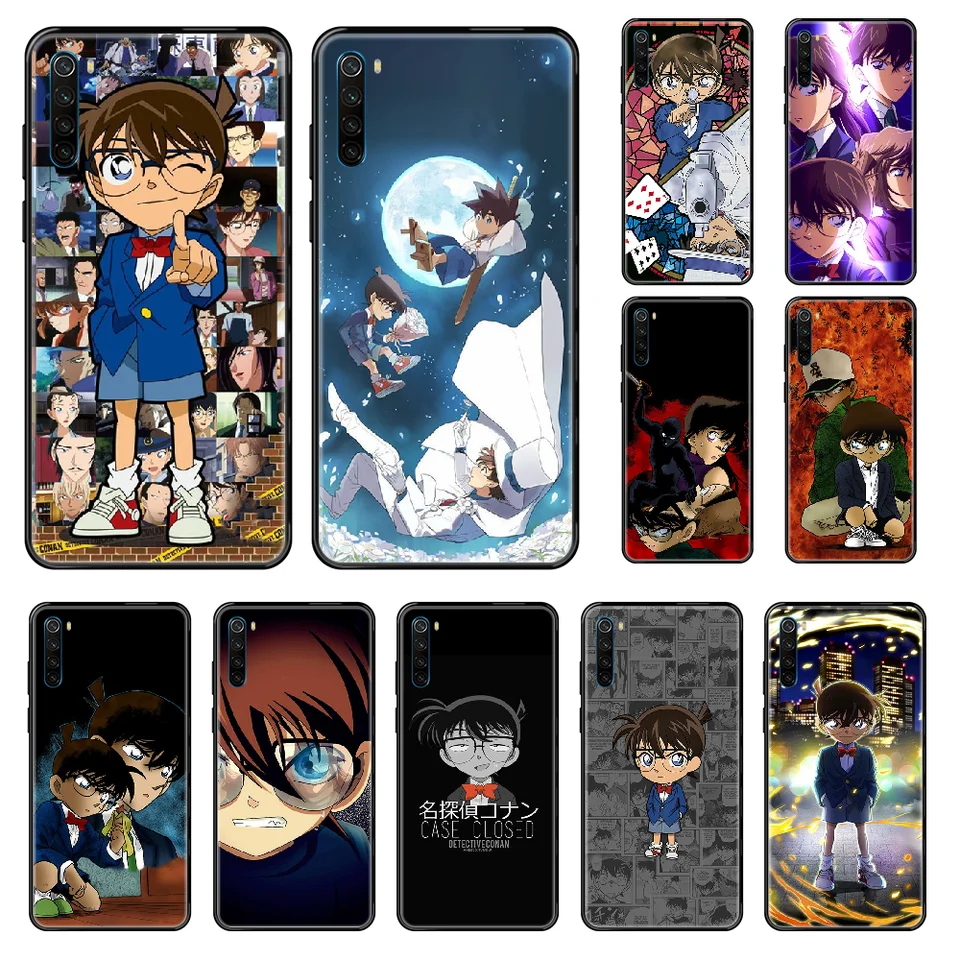 Detective Conan Phone Case For Xiaomi Redmi Note S2 4 5 6 7 8 A S X Plus Pro Black Trend Etui Silicone Funda Painting Bumper Phone Case Covers Aliexpress