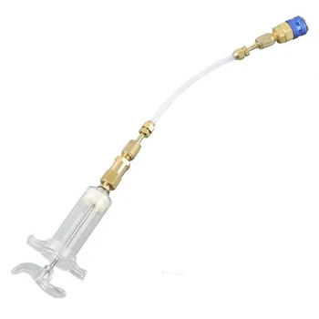 

A/C Air Conditioning Automotive Refrigerant Oiler Syringe 30ml with Low Pressure Adapter