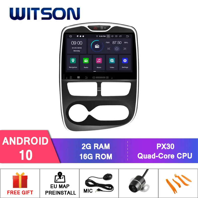 WITSON Android 9 0 автомобильный dvd плеер для RENAULT CLIO 2015 SAT NAV GPS навигация авто стерео + DVR/WIFI