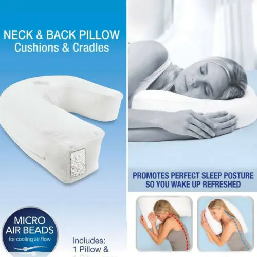 U Shaped Pillow Back Neck Protective Support Cushion Non Allergenic Orthopedic Pillow with Ear Hole For Good Sleeping AliExpress