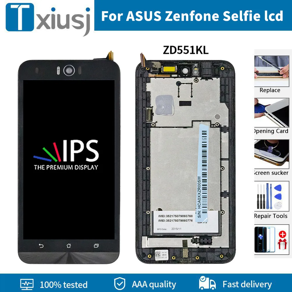 5 &quotОригинальный дисплей для ASUS Zenfone Selfie ZD551KL LCD Z00UD Z00UDH с сенсорным экраном