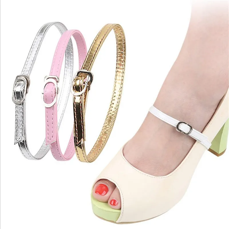 

1Pair Women Shoelace No Tie Triangle Beam Leather Shoe Lace High-heels Shoelaces Buckle Shoe Bandage Shoelace Shoes Accessories