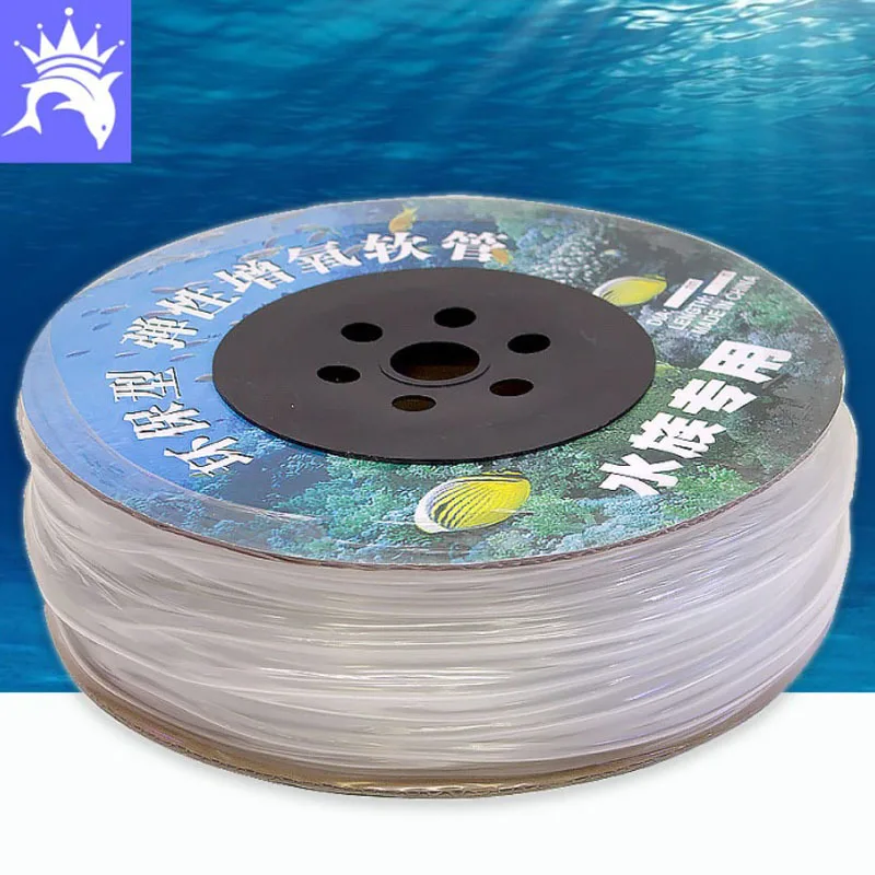 

Aquarium 100m Oxygen Pump Hose Air Bubble Stone Aquarium Fish Tank Pond Pump Tube 4*6mm White Black Color