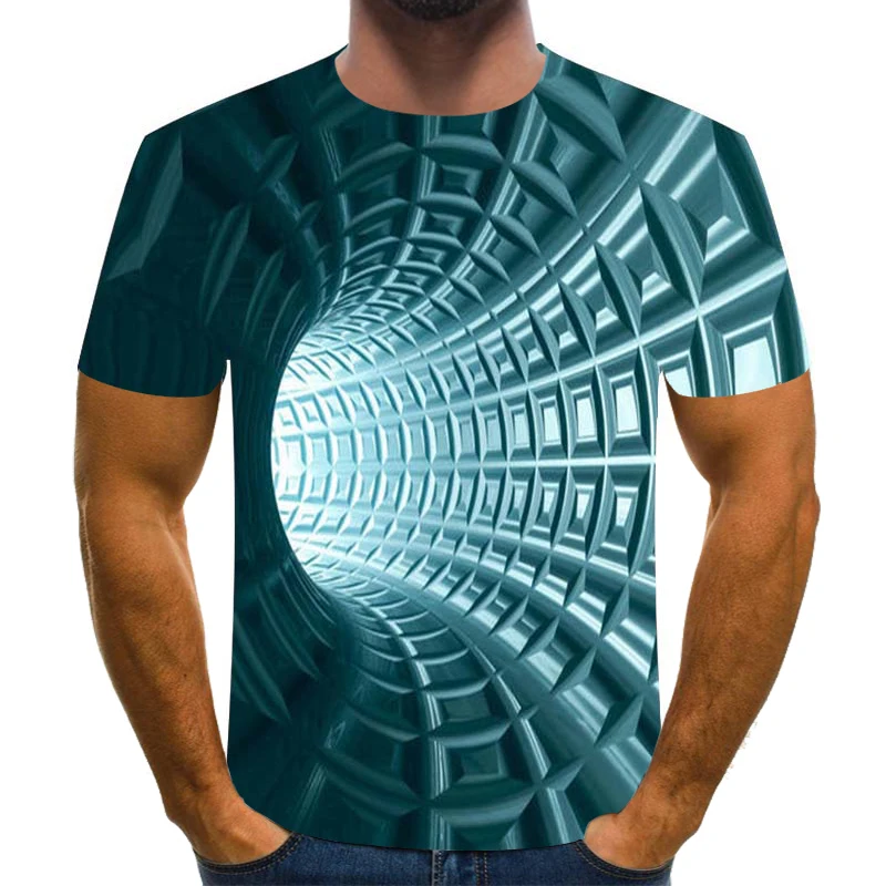 Летняя трехмерная футболка vortex для мужчин и женщин психоделическая