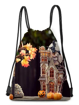 

Halloween Castle witch dead tree black printed bundle pocket