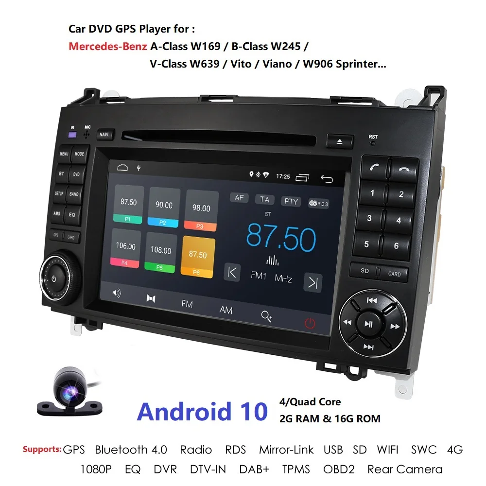 HD 2din автомобильный DVD gps головное устройство для Mercedes Benz B200 A B Class W169 W245 Viano Vito W639