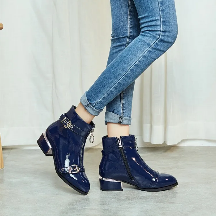 

Big Size 9 10 11 12 boots women shoes ankle boots for women ladies boots shoes woman winter Pointed side zipper