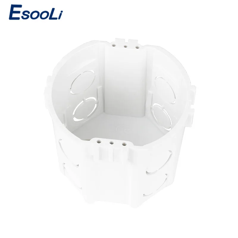 Esooli полигональный ЕС Европейский стандарт кассета универсальная распределительная коробка для монтажа в стену для настенного переключателя и розетки задняя коробка