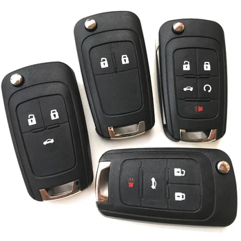 

Flip Folding Remote Car Key Shell For Chevrolet Cruze Epica Lova Camaro Impala 2 3 4 5 Buttons HU100 Blade Replacement