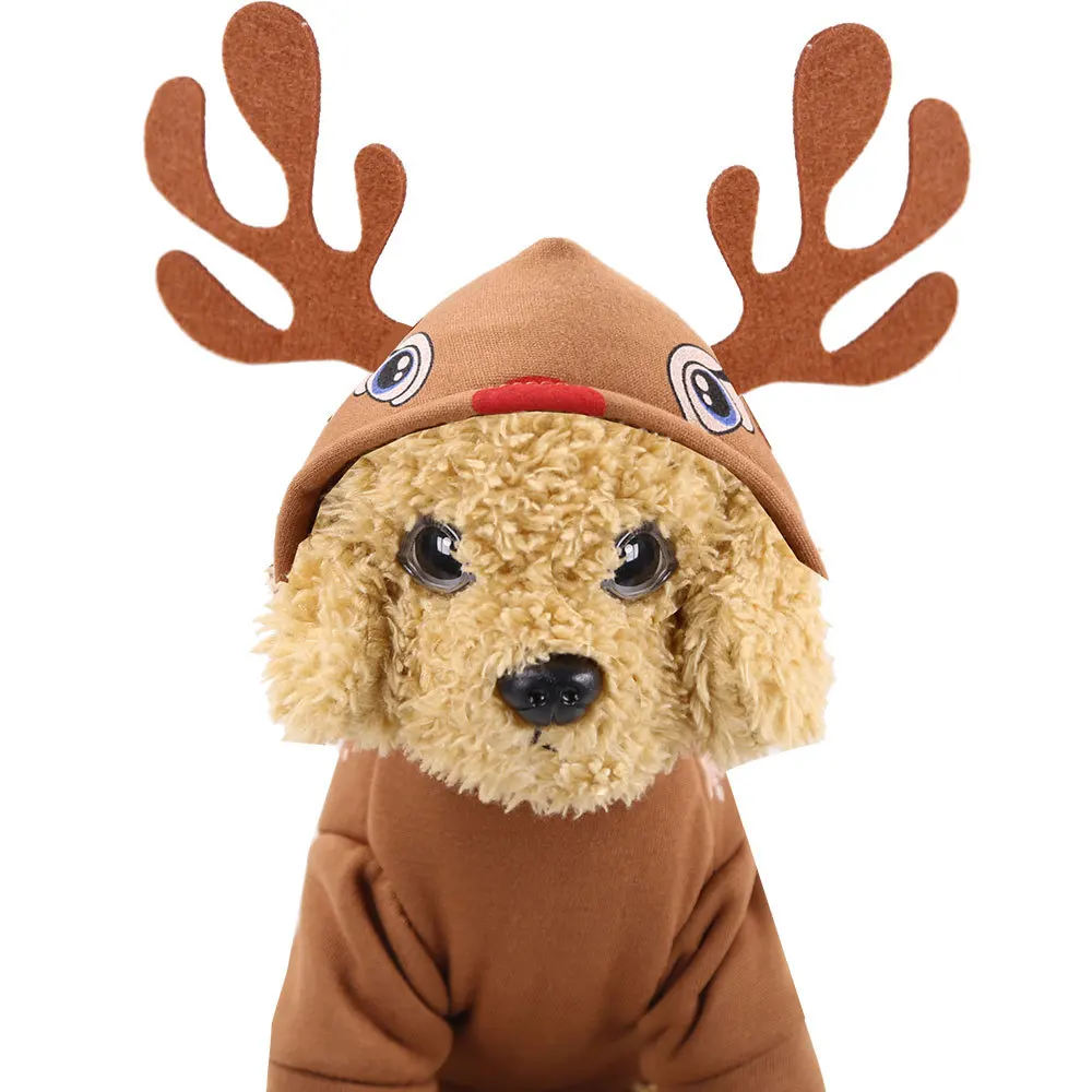 

Christmas Dog Clothes for Small Dog Winter Warm Dog Hoodie Coat Sweater Christmas Decoration Clothes for Teddy Chihuahua Hiromi