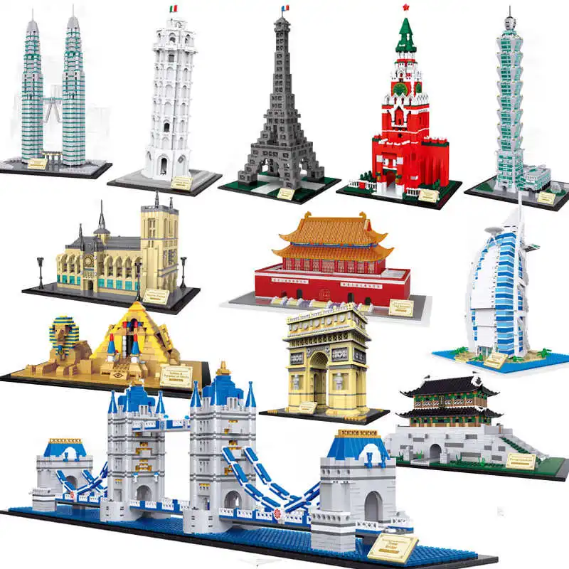 

Architecture NOTRE DAME CATHEDRAL of Paris Building Blocks Classic Landmark Model Bricks Toys For Children Compatible Legoinglys