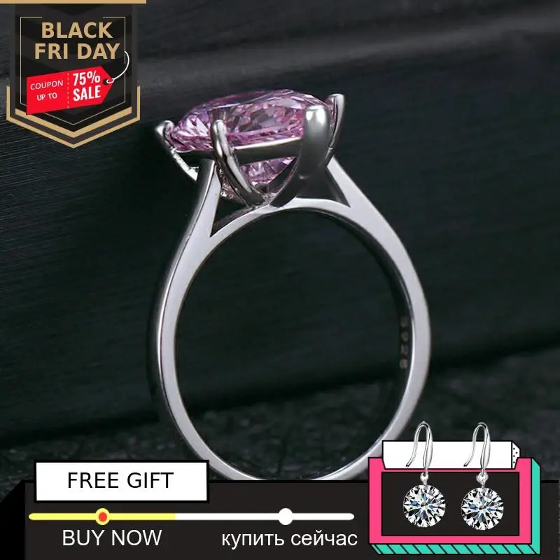 5 карат грушевидная огранка 14*10 мм S925 Серебряное кольцо SONA solitaire изящное кольцо Цитрин Сапфир Аметист Рубин цветной бриллиант
