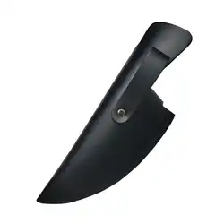 Premium Leather Sheath for Kitchen and Outdoor Knives - Durable Protector for Boning and Cleaver Blades (Black cowhide)