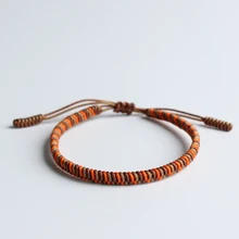 Eastisan Tibetan Buddhist Handbraided Knots Blessed Lucky Rope Bracelet For Man Women Thin Bangle Original Handmade Jewelry