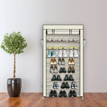 

Shoe Rack Space Saving Stand Holder Shoes Shelf Cabinet Detachable Multilayer Nonwoven Fabric Home Standing Removable Available