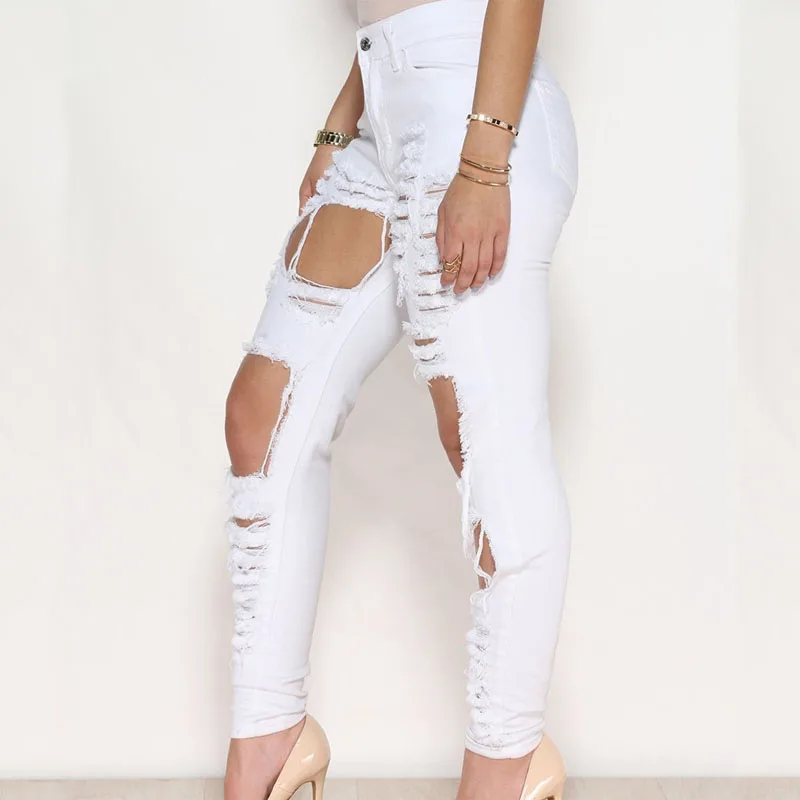 Женские брюки новые модные эластичные джинсы женские с высокой талией Эластичные Обтягивающие сексуальные джинсы