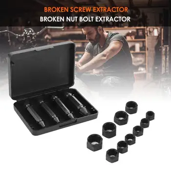 

14pcs Damaged Nut Bolt Remover Stud Extractor Set Screw Extractor Drill Bit Nut Bolt Remover Stud Extractor Set
