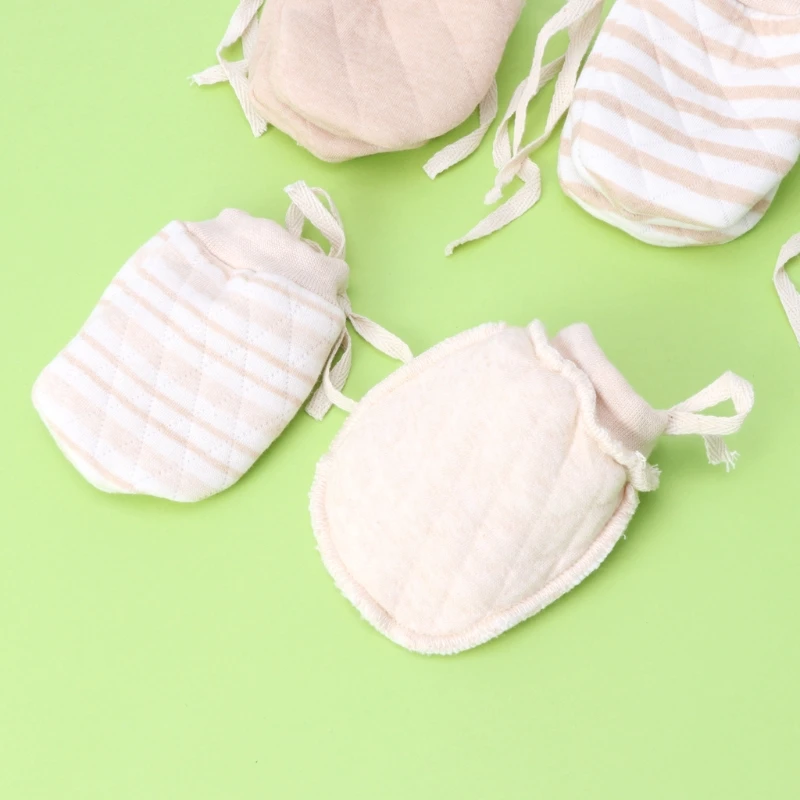 Зимний, утепленный, для детей анти царапин перчатки защита на Кроватку Новорожденного лица варежки D08C