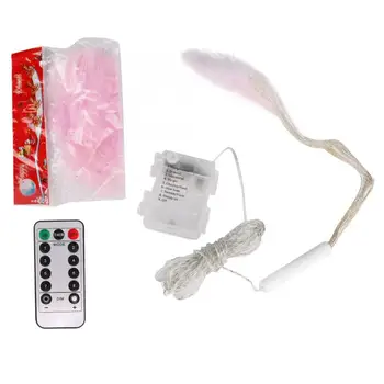 

Holiday Light String 100LED Feather Light String Lamp Strip with Remote Control for Home Bedroom Indoor Decor