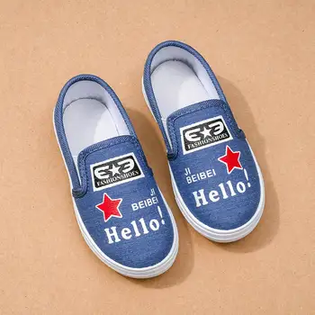 

New Kids Shoes For Girls Canvas Shos Fashion Printed Children Casual Shoes Baby Girls Princess Boys Sneakers Students Loafers