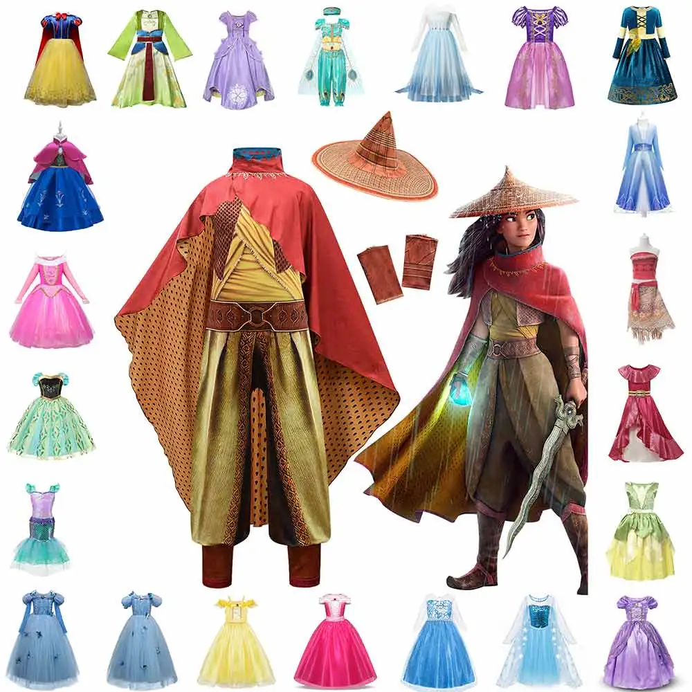 Raya Dress Costume Raya Princess Dress Raya Girls Costume Raya Girls Clothes Kids