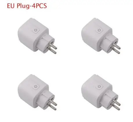 HomeKit/Dohome Smart Wifi Plug US/EU розетка переключатель работает с Apple Home APP Alexa/Google Assistant таймер не требуется концентратор 2,4 ГГц - Цвет: 4xEU Plug