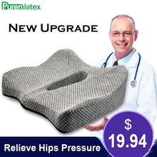 PurenLatex 45*40 Orthopedic Coccyx Memory Foam Chair Car Seat Cushion Pillow Pad Wheelchair Mats For Postpartum Hemorrhoid Treat