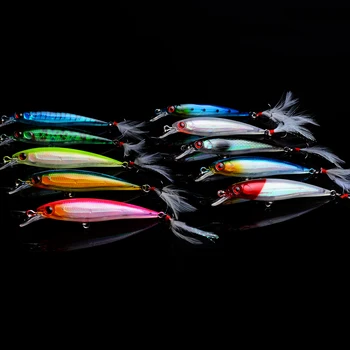 

20PCS YUZI 9CM-8G minnow isca artificial 3d Pesca fishing Wobblers fishing lure crankbait fish supplies carp fishing Tackle