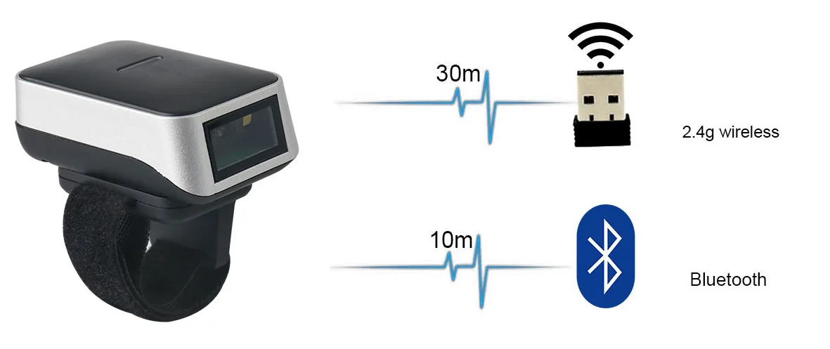 Scanner de Código de Barras Bluetooth sem Fio Scanner de Imagem Leitor de Código Generalscan Mini Portátil Ios 2d qr 3 de barras bluetooth sem fio mini scanner