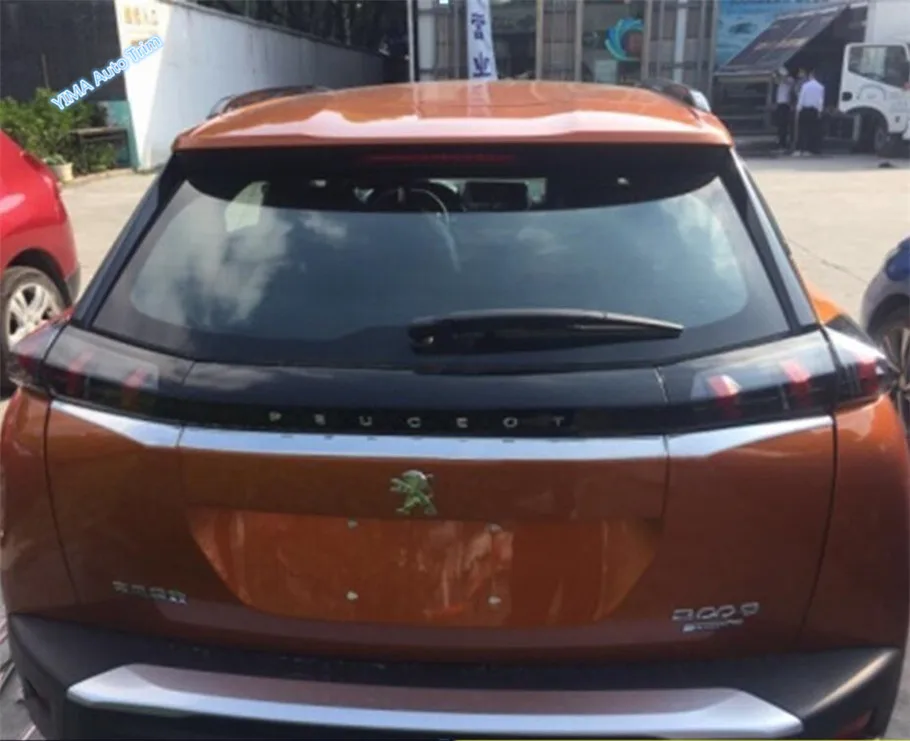 Rear Trunk Lid Cover Tailgate Trim Hatch Back Door Handle & Bumper Bottom Molding Boot Garnish Strip For Peugeot 2008 2020 2021
