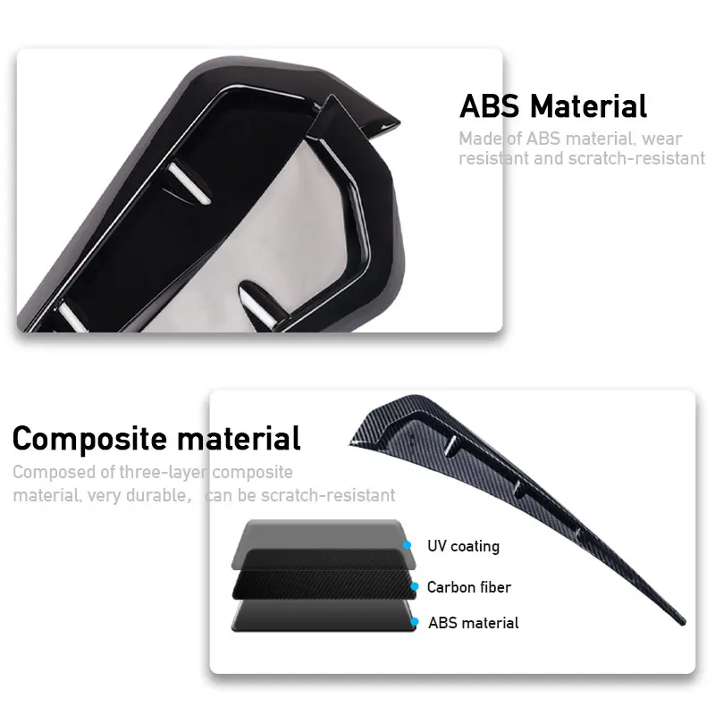 Car Side Fender Vent Cover Fender Decoration Side Wing Air Vent Hood Intake Cover Trim Car Styling Fits for Honda Civic