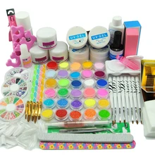 УФ гель для ногтей наборы 36 Вт Светодиодный УФ-лампа маникюрный УФ-Гель-лак набор французских наконечников УФ-гель Кисть блестящая пудра Набор для ногтей