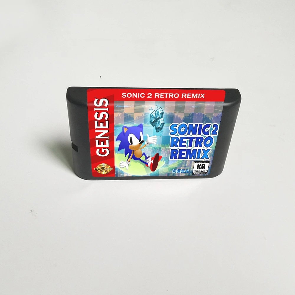 Звуковая 2 Ретро ремикс 16 бит MD игровая карта для Sega Megadrive Genesis консоль