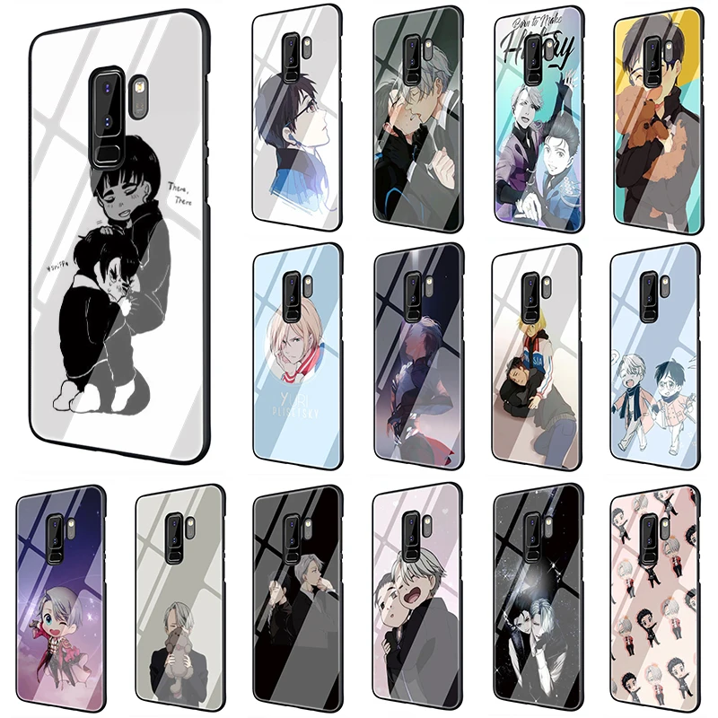 

Yuri On Ice Yuri Anime Tempered Glass phone case for Samsung S7 Edge S8 S9 S10 Note 8 9 10 Plus A10 20 30 40 50 60 70
