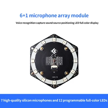 

6+1 I2S Microphone Array Module Voice Recognition Programable RGB LED Display K210 Development Board
