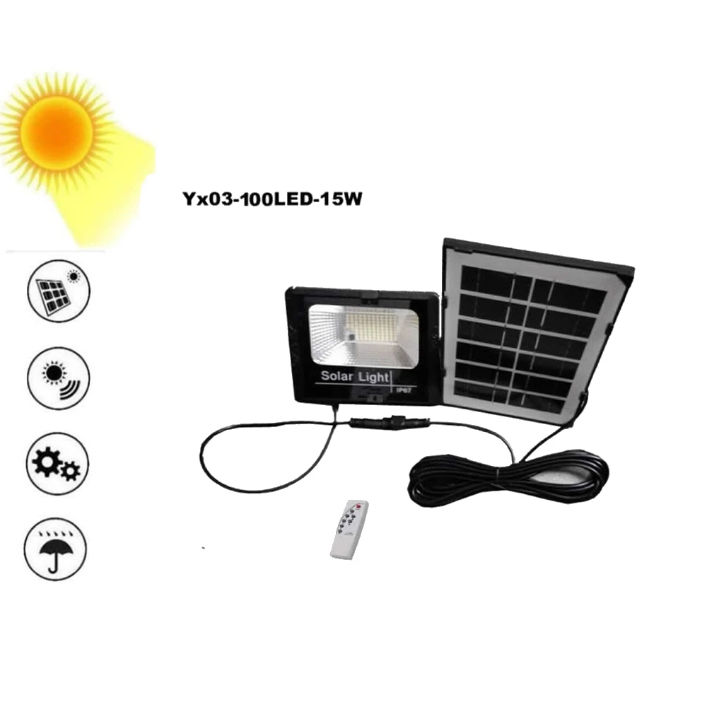 

solar light lamp floodlight LED Garden Panel Power Outdoor Waterproof Separate Street Path Security Wall Lamp indoor remote time
