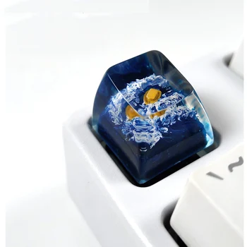 

Blue Sea Wave Resin Backlight Keycaps For Cherry Mx Switch Mechanical Gaming Keyboard DIY Decoration Key Cap Replacement SA OEM