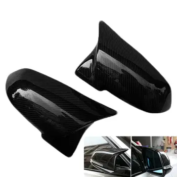 

2PCS Auto Car Rearview Mirror Cover Carbon Fiber Car Side Rear View Mirror Cover Caps Car Accessories for B MW F20 F32