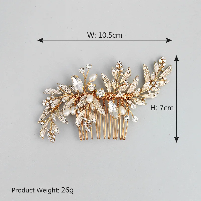 Модные свадебные расчески для волос золотые заколки Свадебные аксессуары для волос Стразы ручной работы Хрустальный Головной Убор Ювелирные изделия Подарки для женщин
