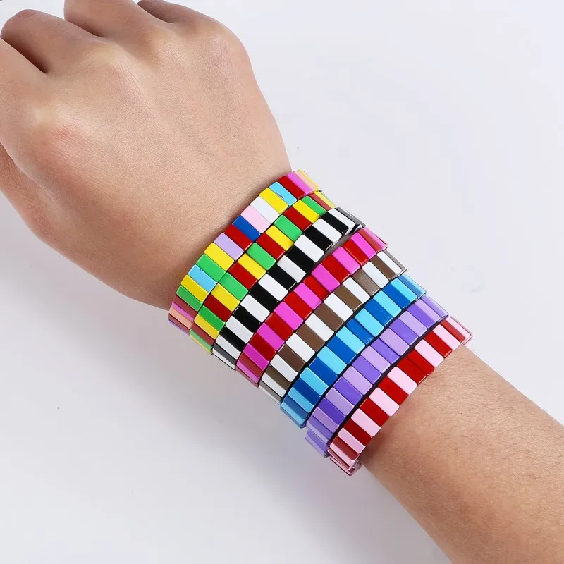 Многоцветные браслеты в богемном стиле для женщин регулируемые бусы подвески