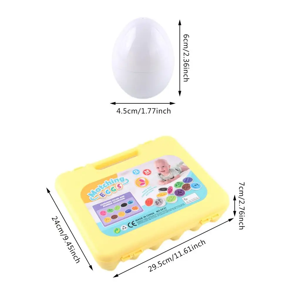 26 Pcs Numbers Matching Eggs Toy Baby Learning Education Math Toy Puzzle Matching Toys Montessori Building Blocks For Children