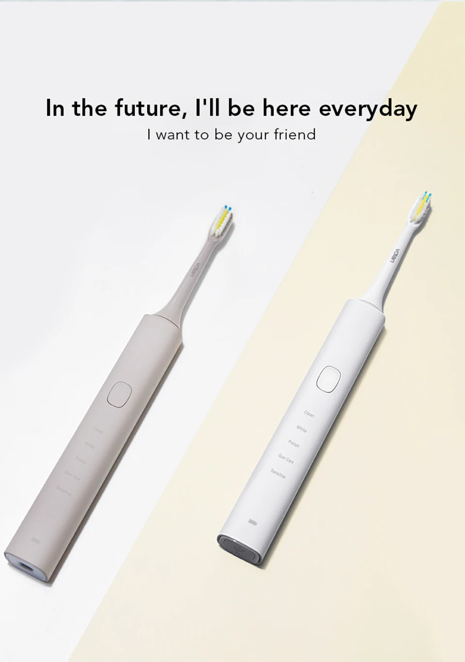 VDIAN Veini V2 электрическая зубная щетка Ультразвуковая электрическая зубная щетка с мягкой щетиной умная зубная щетка USB перезаряжаемая для пары