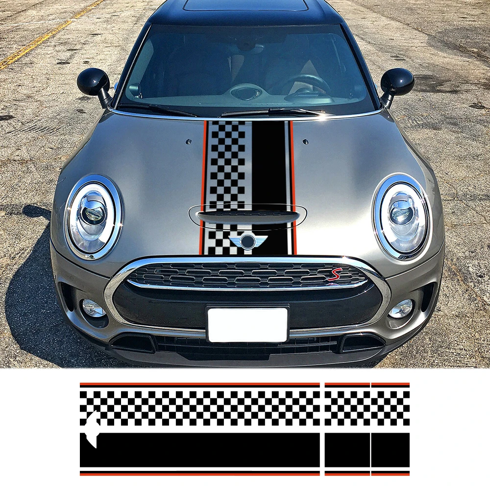 Bonnet Hood Rear Trunk Stripes Decal Sticker for Mini Cooper R56 F56 R60 F60 R50